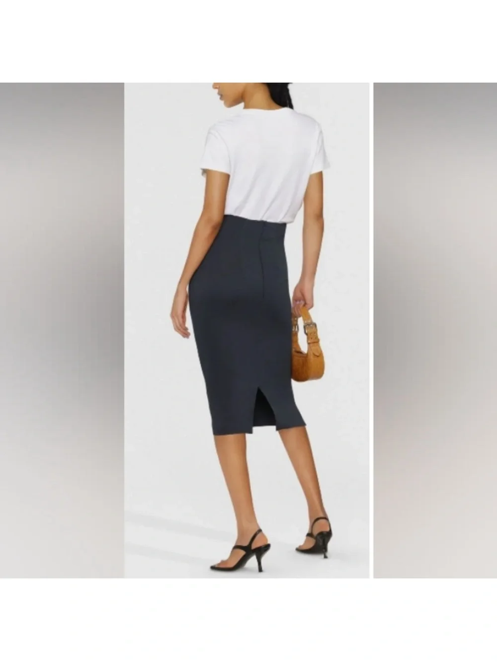 ETRO Made in Italy High-Waisted Pencil Midi Skirt Black Size 42 (US 6)